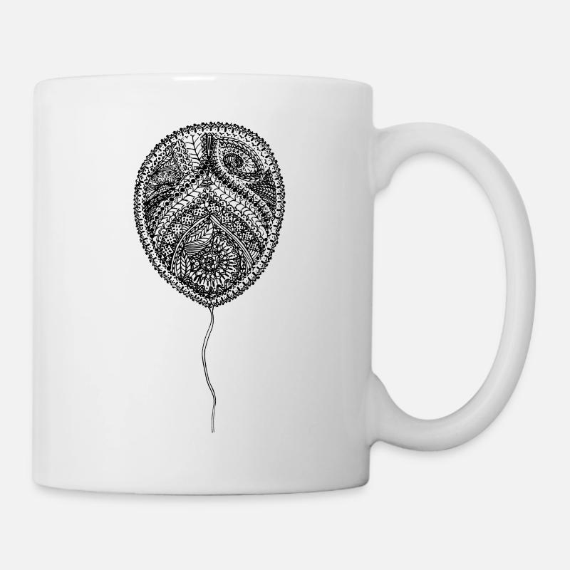 Ballon Mandala, Mandala Ballon - Mug blanc - blanc