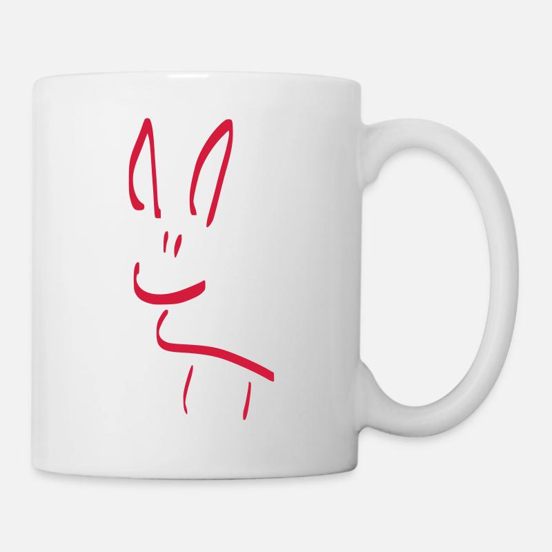 Figure de bâton d'âne - Mug blanc - blanc
