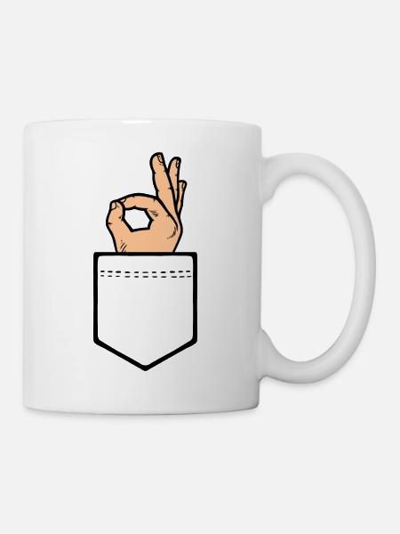 Tasche OK Hand - Tasse - Weiß