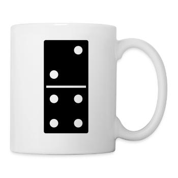 DOMINO STONE 2:4 - VARIABLE COLOR - VECTOR DESIGN! - Tasse - Weiß - Rechts