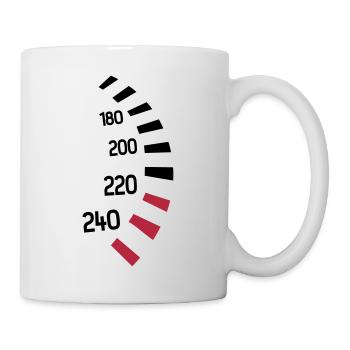 Tacho Geschwindigkeit - Tasse - Weiß - Rechts