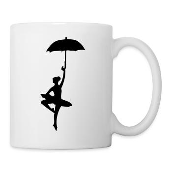 ballerina_dancer mit Regenschirm - Tasse - Weiß - Rechts