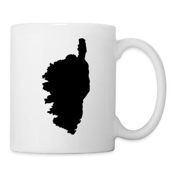 Corse carte - Mug blanc - blanc - Droite