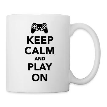 Keep calm and play on - Mug - white - Right