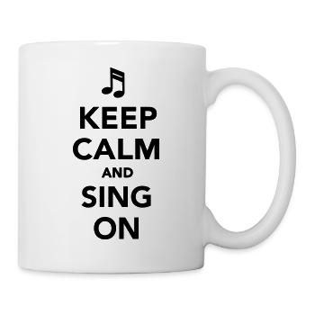 Keep calm and sing on - Mug blanc - blanc - Droite