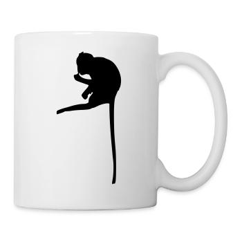 singe sur branche - Mug - white - Right