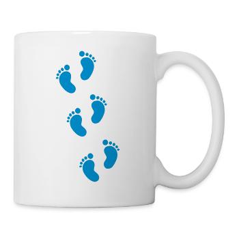 Baby Füße - Tasse - Weiß - Rechts