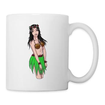Hawaiian Girl Fantasy Sexy Girl Valentine's Day - Mug - white - Right