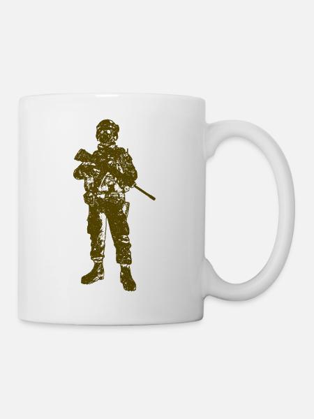 Soldat Infanterie Panzer - Tasse - Weiß