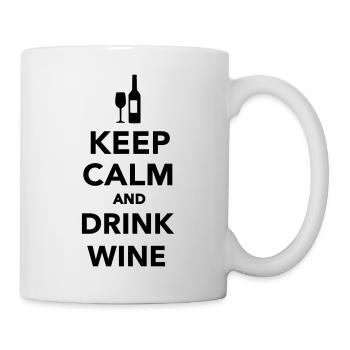 Keep calm and drink Wine - Mug blanc - blanc - Droite