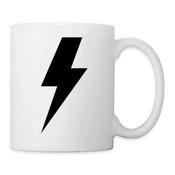 Rock Pfeil Blitz T-Shirt - Tasse - Weiß - Rechts