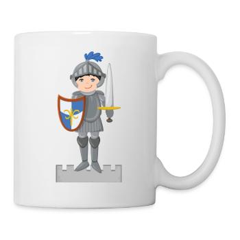 Ritter auf Burg - Tasse - Weiß - Rechts