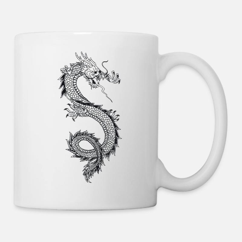 Chinesischer Drache - Tasse - Weiß