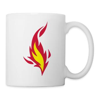 Feuer, Flamme, Feuer 910 - Tasse - Weiß - Rechts