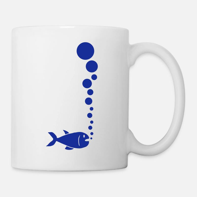 Fish And Bubbles - Mug blanc - blanc