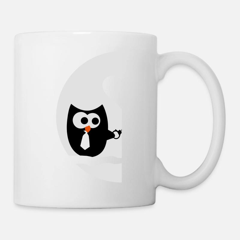 Hiboux droit - Saint-Valentin - Mug blanc - blanc