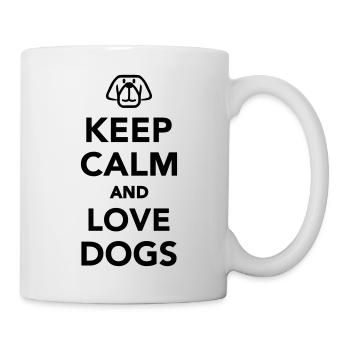 Keep calm and love dogs - Mug blanc - blanc - Droite