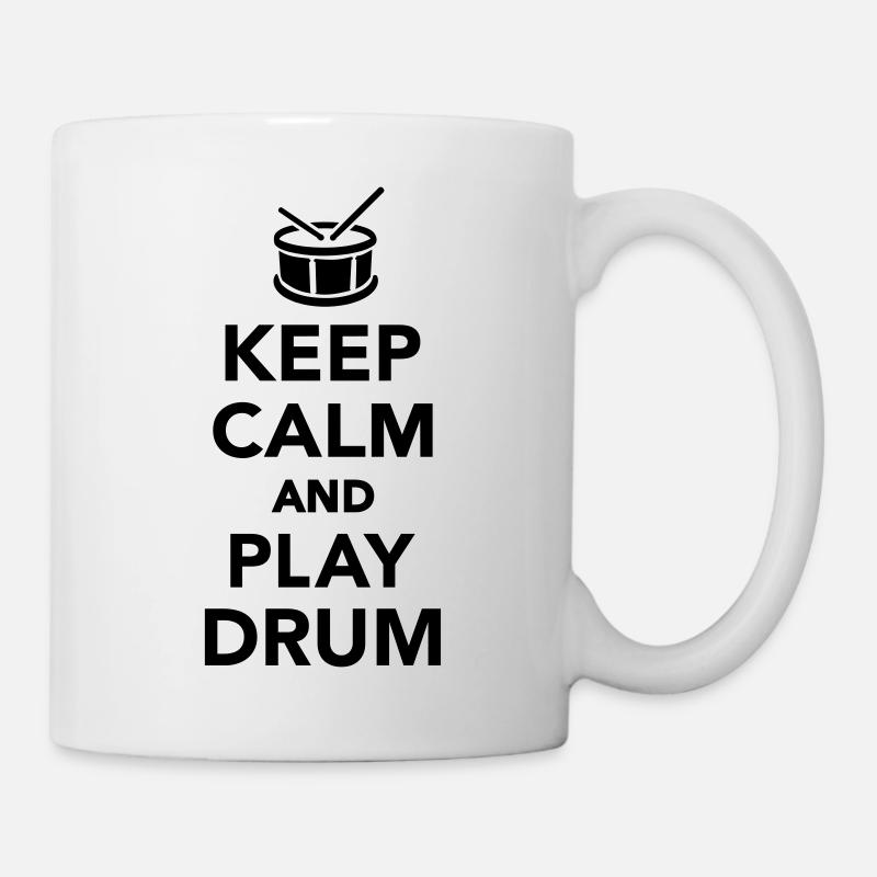 Keep calm and Play drum - Mug blanc - blanc