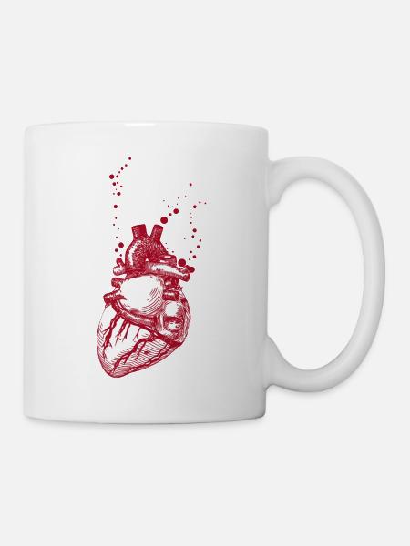 Echtes Herz - Tasse - Weiß