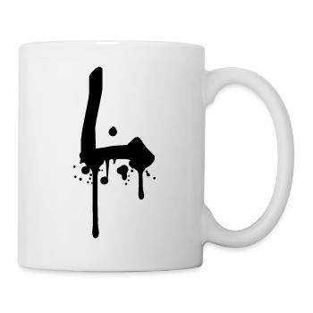 L graffiti drops Farbklex spray - Mug - white - Right