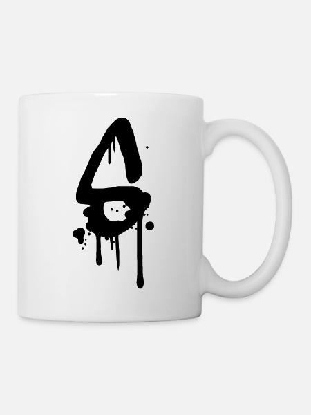 S Graffiti Tropfen Farbklex Spray - Tasse - Weiß