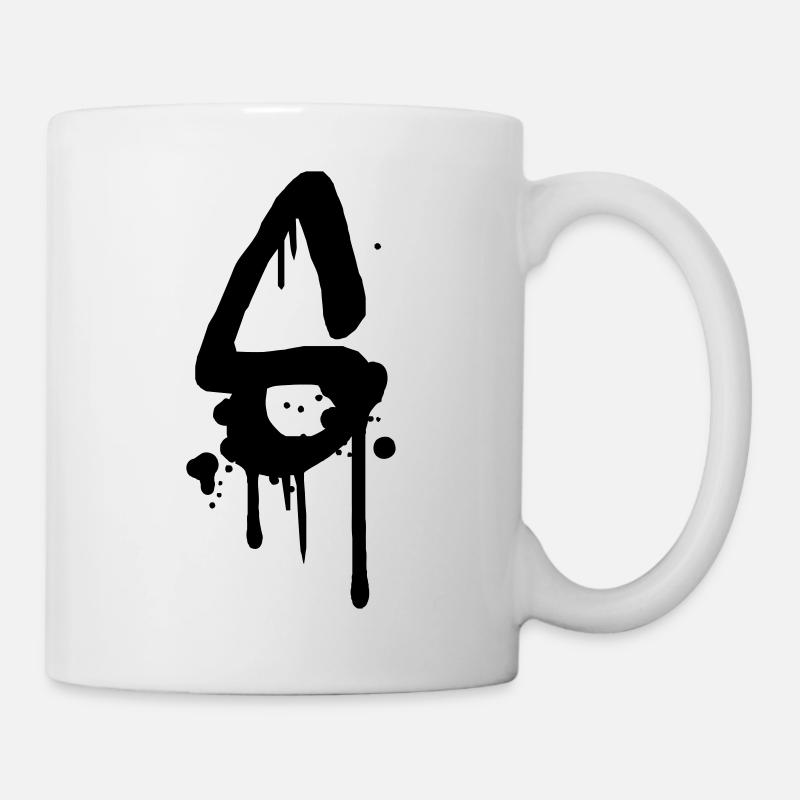 S Graffiti Tropfen Farbklex Spray - Tasse - Weiß