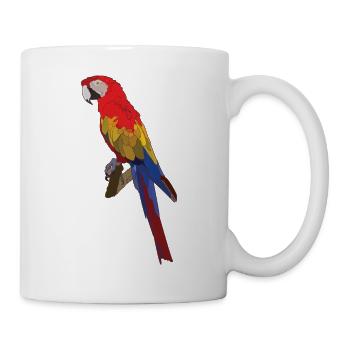 Der Papagei - Tasse - Weiß - Rechts