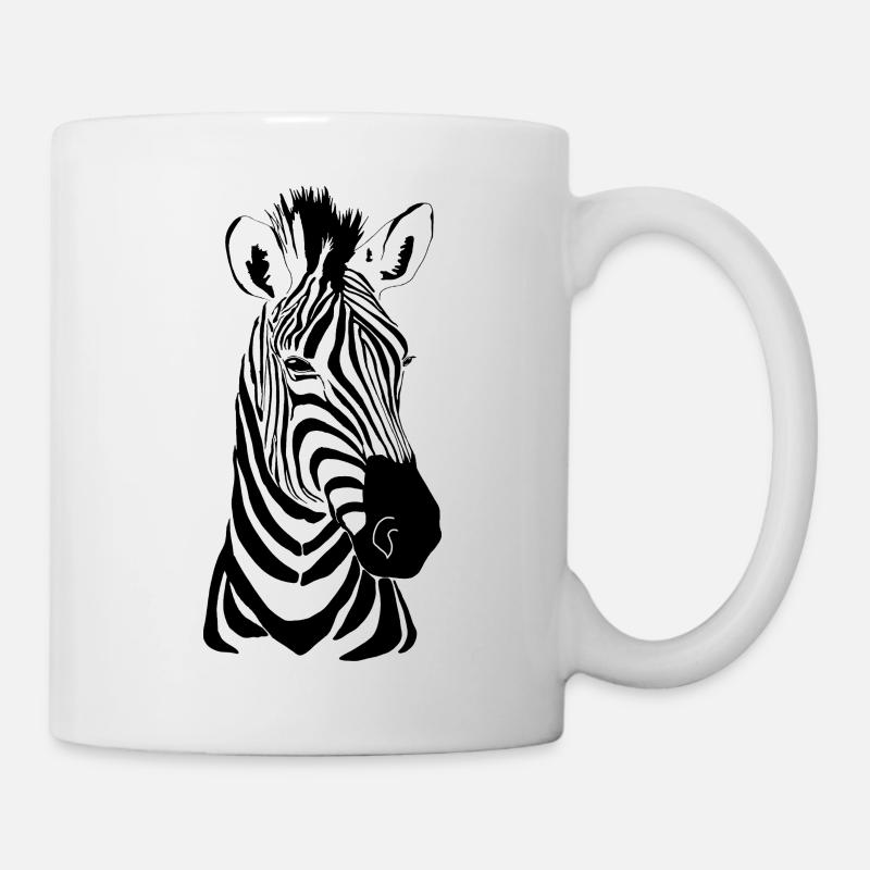 Zebra black - Mug - white
