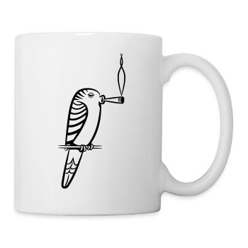 wellensittich joint kiffen - Mug - white - Right