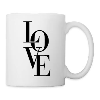 Love Typographie - Tasse - Weiß - Rechts
