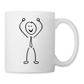 strichmaenchen positiv - Tasse - Weiß - Rechts