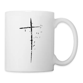 traverser fragmentées déchiqueté petite conception - Mug blanc - blanc - Droite
