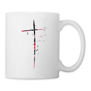 traverser fragmentées déchiqueté petite conception - Mug blanc - blanc - Droite
