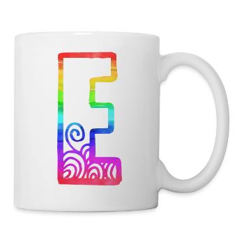regenbogen e - Tasse - Weiß - Rechts
