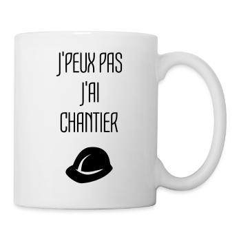 Chantier Construction Maçon Ciment Construire - Mug blanc - blanc - Droite