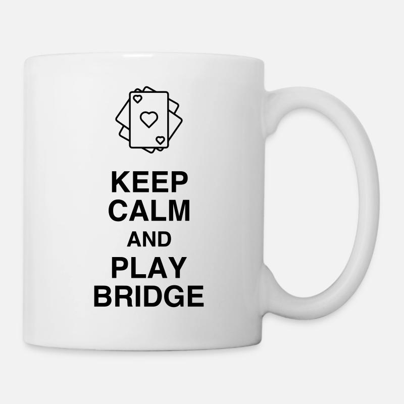 bridge / bridgeur / bridgeuse / cartes - Mug blanc - blanc