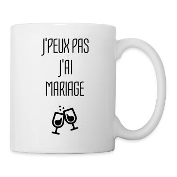 Mari Mariage Femme Marié Mariée Bague - Mug - white - Right