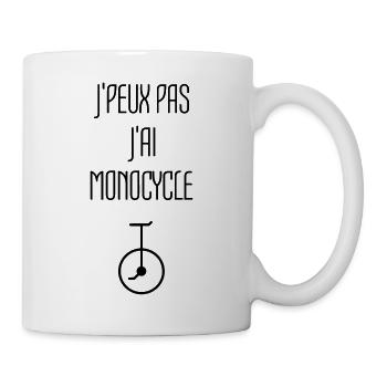 Monocycle Cirque Jongler Jonglerie Street - Mug blanc - blanc - Droite
