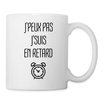 Boulot - Travail - En Retard - Dormir - Travailler - Mug blanc - blanc - Droite