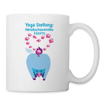 Yoga Stellung Einhorn - Tasse - Weiß - Rechts
