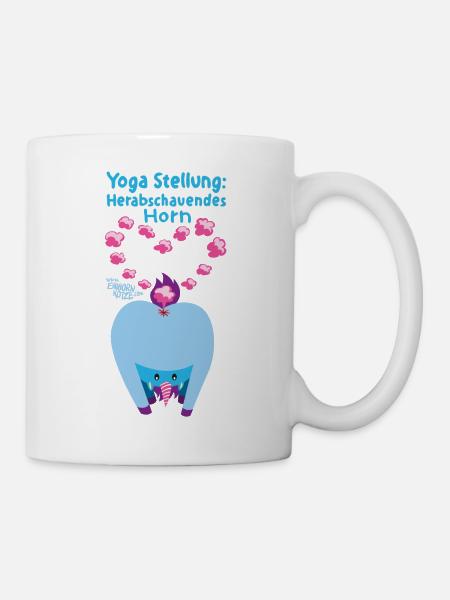 Yoga Stellung Einhorn - Tasse - Weiß
