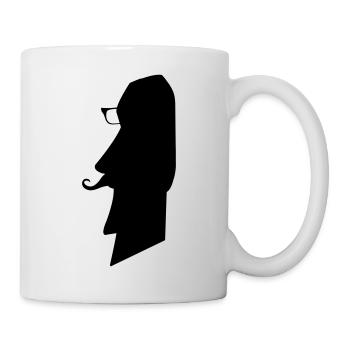 moai_hipster_02 - Mug blanc - blanc - Droite