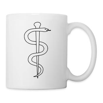 Medicine | Aesculapius | Rod of Asclepius - Mug - white - Right