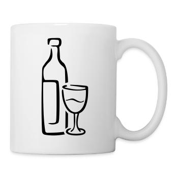 wine glas bottle - Tasse - Weiß - Rechts