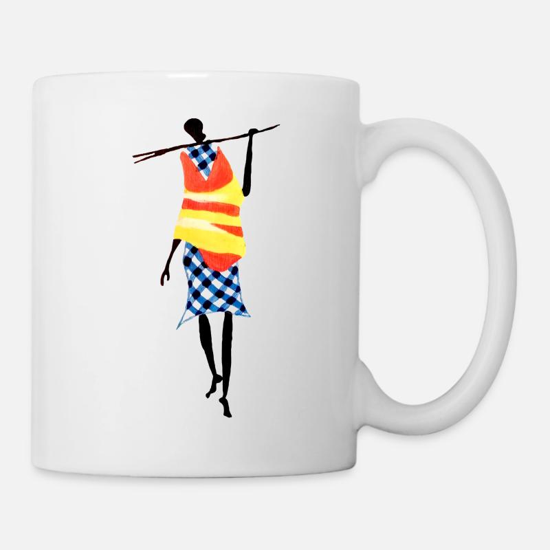 Homme de bâton de couleur - Mug blanc - blanc