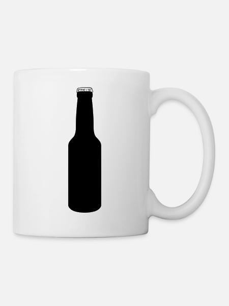 Bierflasche - Tasse - Weiß