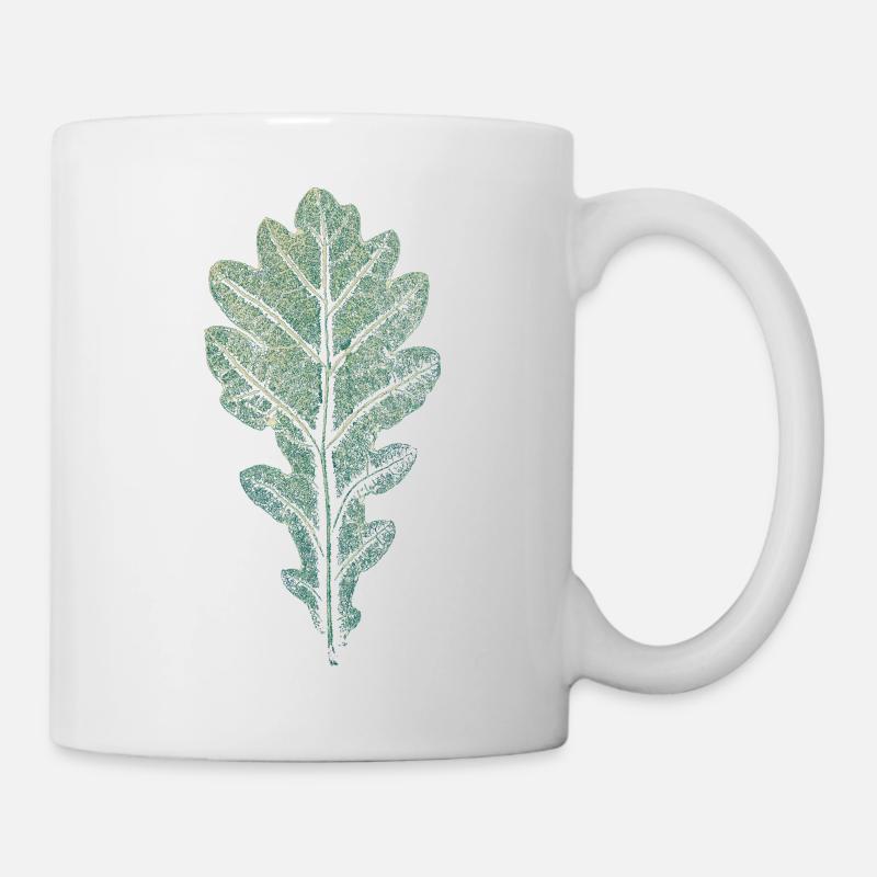 LEAF chêne / impression d'art WALD & Förster Design - Mug blanc - blanc