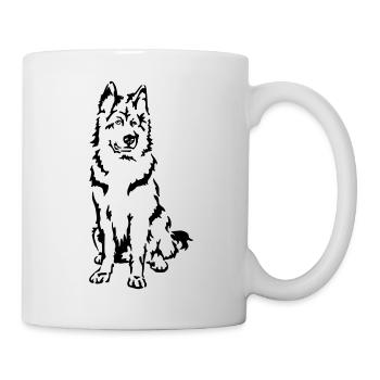 Schäferhund Altdeutscher - Tasse - Weiß - Rechts