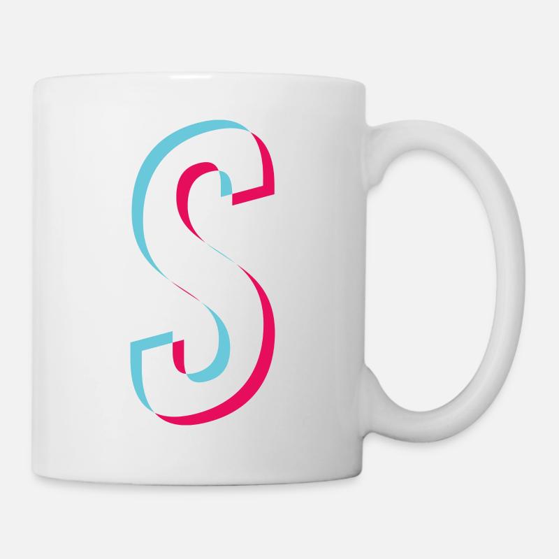 S - Buchstabe S - Tasse - Weiß