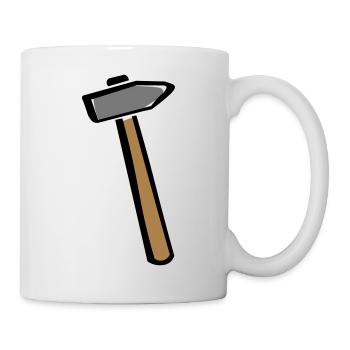 Tool handyman - Werkzeug Handwerker - Hammer - Tasse - Weiß - Rechts